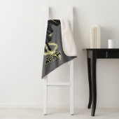 Black Adam Lightning Silhouette Graphic シェルパブランケット (インサイチュ)