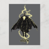 Black Adam Lightning Silhouette Graphic ポストカード (正面)