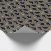 Black Adam Lightning Silhouette Pattern ラッピングペーパー (角)