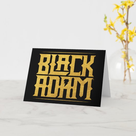 Black Adam Stacked Name Graphic カード (黄色い花)