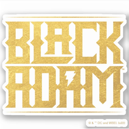 Black Adam Stacked Name Graphic シール (正面)