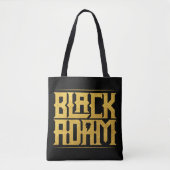 Black Adam Stacked Name Graphic トートバッグ (正面)