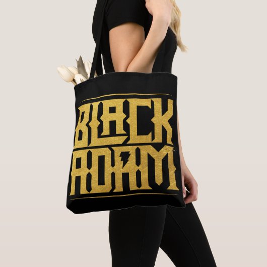 Black Adam Stacked Name Graphic トートバッグ (クローズアップ)