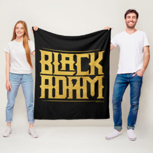 Black Adam Stacked Name Graphic フリースブランケット