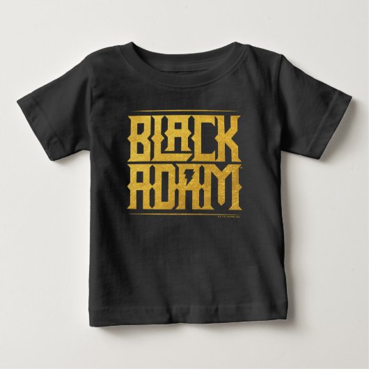 Black Adam Stacked Name Graphic ベビーTシャツ (正面)