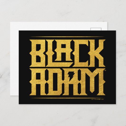 Black Adam Stacked Name Graphic ポストカード (正面/裏面)