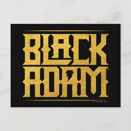 Black Adam Stacked Name Graphic ポストカード (正面)