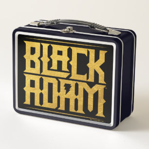 Black Adam Stacked Name Graphic メタルランチボックス