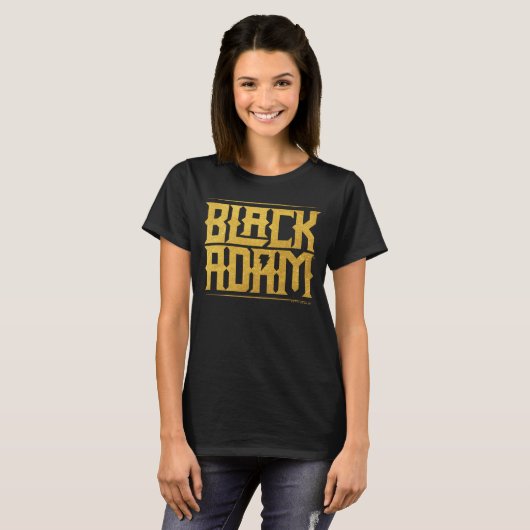 Black Adam Stacked Name Graphic Tシャツ (正面フル)