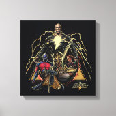 Black Adam Triangular Group Graphic キャンバスプリント (正面)