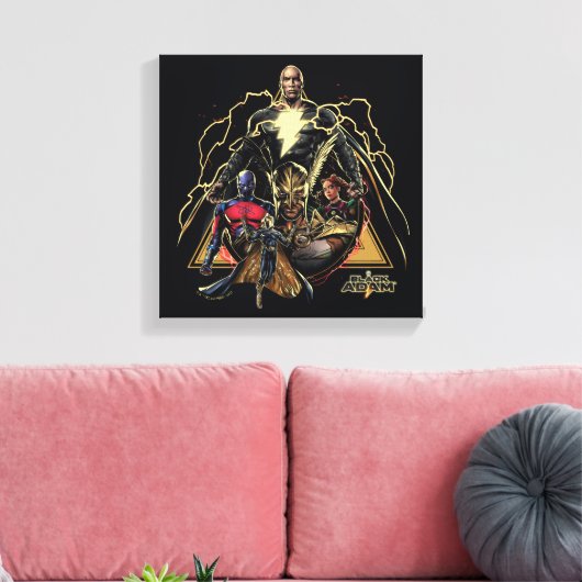 Black Adam Triangular Group Graphic キャンバスプリント (インサイチュ (リビング))