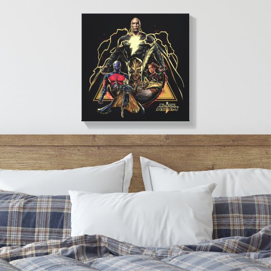 Black Adam Triangular Group Graphic キャンバスプリント (インサイチュ (寝室))