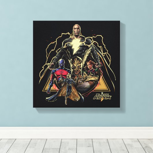 Black Adam Triangular Group Graphic キャンバスプリント (インサイチュ (ウッドフロア))