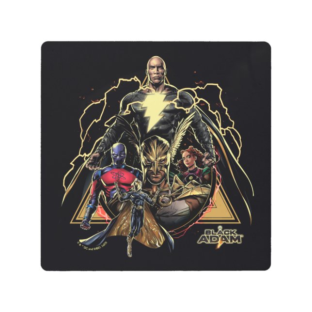 Black Adam Triangular Group Graphic メタルプリント (正面)