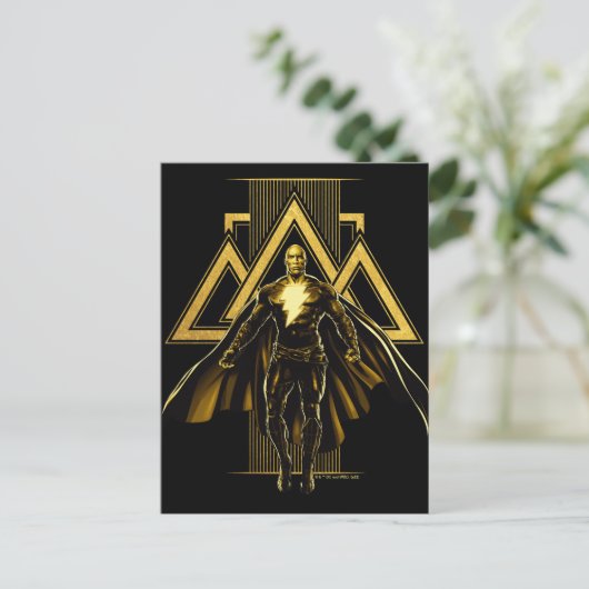 Black Adam Triangular Pillar Graphic ポストカード (スタンド正面)