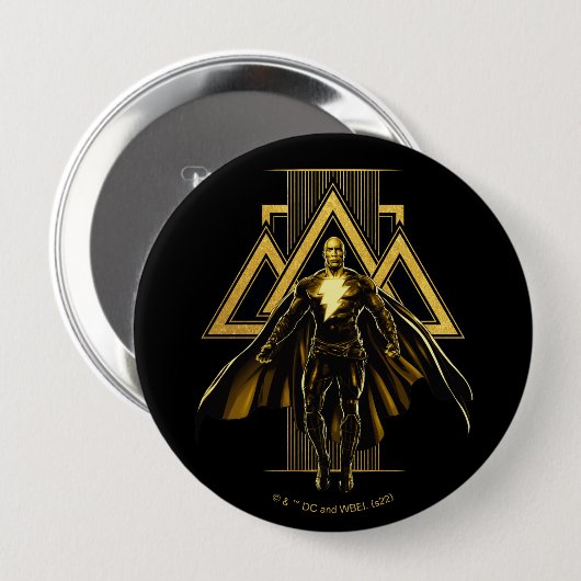 Black Adam Triangular Pillar Graphic 缶バッジ (正面&裏面)
