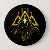 Black Adam Triangular Pillar Graphic 缶バッジ (正面)