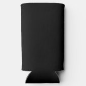 Black add your own text and logo スリム缶クーラー (裏面)