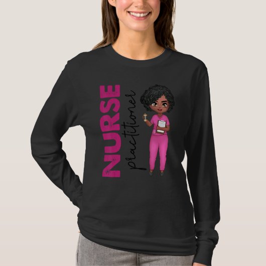 Black African American Nurse Practitioner Healthca Tシャツ (正面)