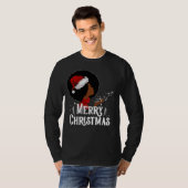 Black African American Women Santa Hat Christmas M Tシャツ (正面フル)