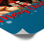 Black African Girl American Melanin Christmas Sant ポスター (角)