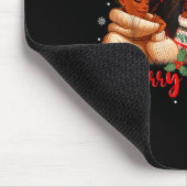 Black African Girl American Melanin Christmas Sant マウスパッド (コーナー)