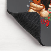 Black African Girl American Melanin Christmas Sant マウスパッド (コーナー)