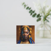 Black African Woman スクエア名刺 (スタンド正面)