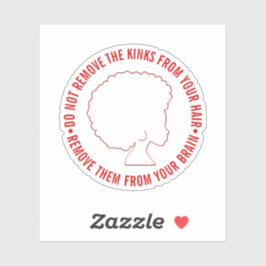 BLACK AFRO HAIR Inspirational Marcus Garvey Quote シール