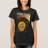Black Afro Smart Teacher Black History Month Retir Tシャツ (正面)