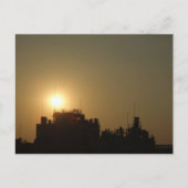 Black against the golden glow of the setting sun. ポストカード (正面)