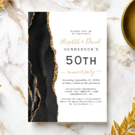 Black Agate Black Gold 50th Anniversary 招待状
