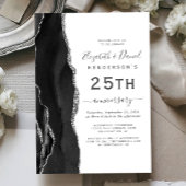 Black Agate Silver 25th Anniversary 招待状