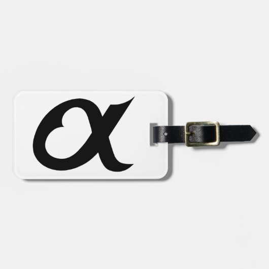 black alpheart ラゲッジタグ (正面横)
