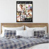 Black Always Remembered Forever Loved 9 Photos キャンバスプリント (インサイチュ (寝室))