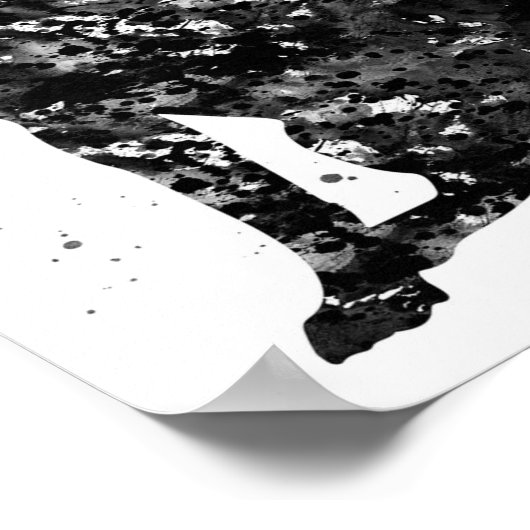 Black American bulldog Picture | Cool Present ポスター (角)