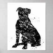 Black American bulldog Picture | Cool Present ポスター (正面)