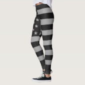 Black American Flag Modern Edgy Monochrome  レギンス (左)