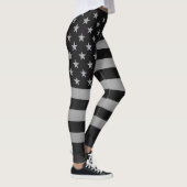 Black American Flag Modern Edgy Monochrome  レギンス (右)