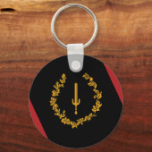 Black American Heritage Flag  キーホルダー (正面)