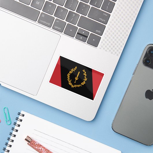 Black American Heritage Flag シール (ノートパソコンとiPhone)