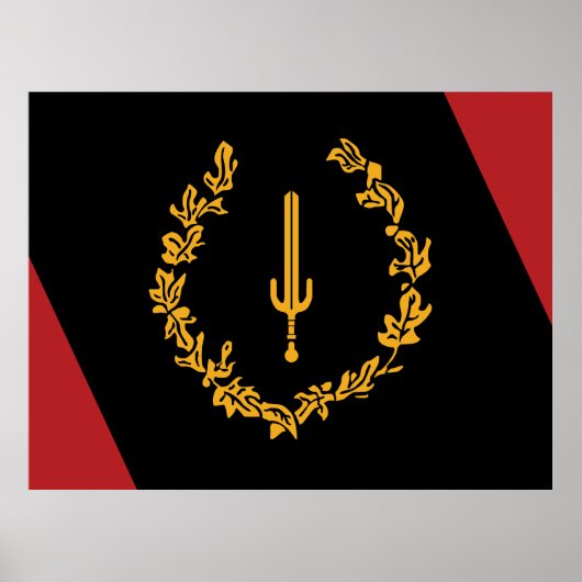 Black American Heritage Flag  ポスター (正面)