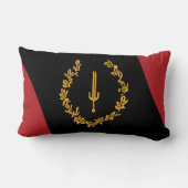 Black American Heritage Flag  ランバークッション (裏面)