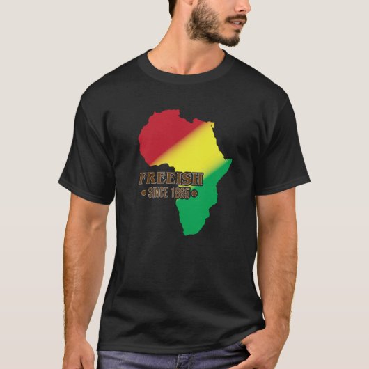 Black American History June Freeish 1865 African Tシャツ (正面)