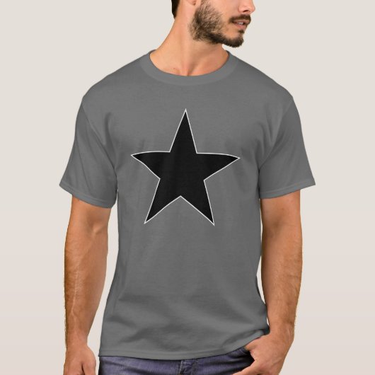 Black Anarchy Star (klassisch) Tシャツ (正面)