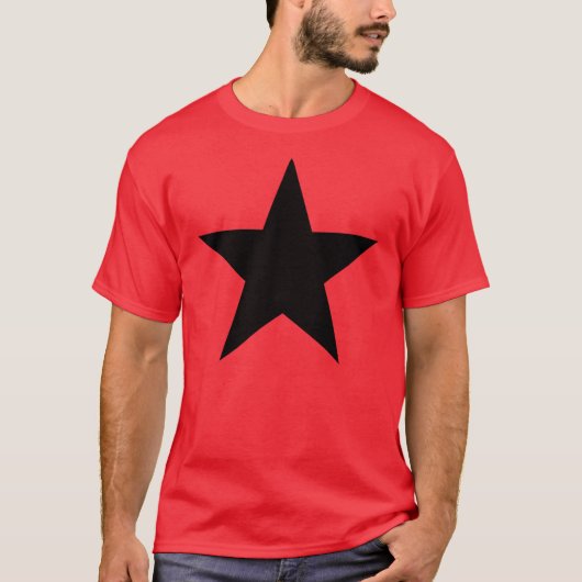 Black Anarchy Star (klassisch) Tシャツ (正面)