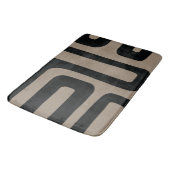 Black and Beige Abstract Bath Mat バスマット (アングル)