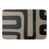 Black and Beige Abstract Bath Mat バスマット (正面)