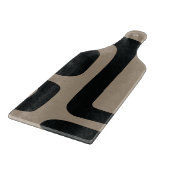 Black and Beige Abstract Glass Cutting Board カッティングボード (角)