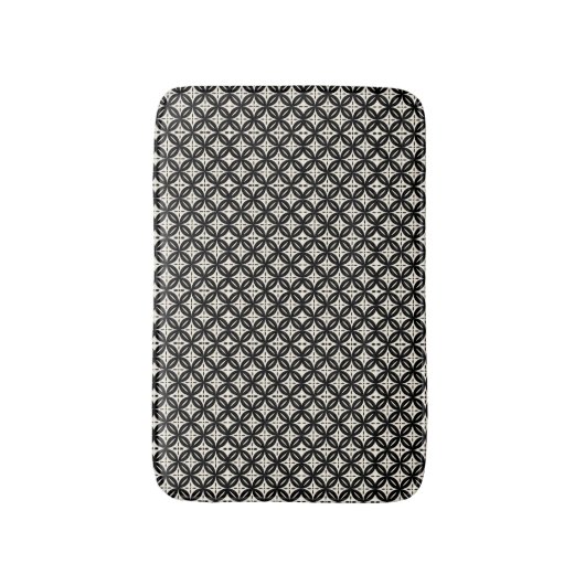 Black and Beige Bath Mat バスマット (正面縦)